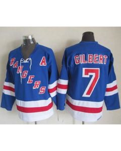 Rangers #7 Rod Gilbert Light Blue CCM Throwback Stitched NHL Jersey