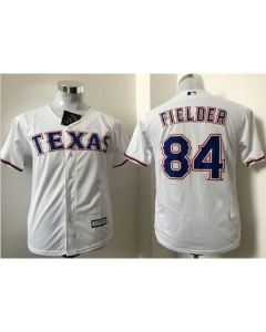 Rangers #84 Prince Fielder White Cool Base Stitched Youth MLB Jersey
