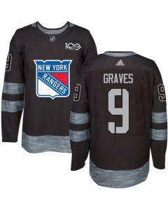 Rangers #9 Adam Graves Black 1917-2017 100th Anniversary Stitched NHL Jersey