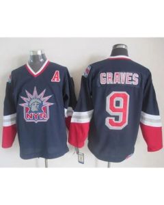 Rangers #9 Adam Graves Navy Blue CCM Statue Of Liberty Stitched NHL Jersey