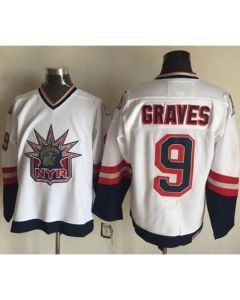 Rangers #9 Adam Graves White CCM Statue of Liberty Stitched NHL Jersey