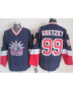 Rangers #99 Wayne Gretzky Navy Blue CCM Statue of Liberty Stitched NHL Jersey