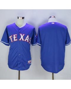 Rangers Blank Blue 40th Anniversary Patch Stitched MLB Jersey