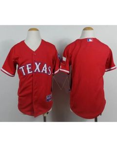 Rangers Blank Red Cool Base Stitched Youth MLB Jersey