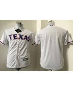 Rangers Blank White Cool Base Stitched Youth MLB Jersey