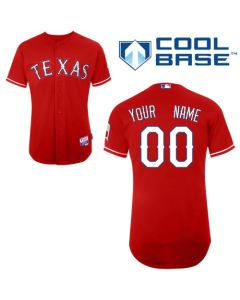 Rangers Customized Authentic Red Cool Base MLB Jersey