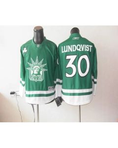 Rangers St Patty's Day #30 Henrik Lundqvist Green Youth Stitched NHL Jersey
