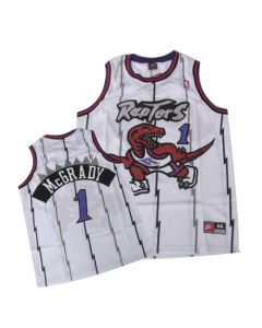 Raptors #1 Tracy McGrady White Swingman Stitched NBA Jersey