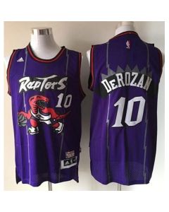 Raptors #10 DeMar DeRozan Purple Throwback Youth Stitched NBA Jersey