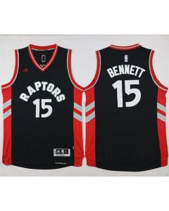 Raptors #15 Anthony Bennett Black Stitched NBA Jersey