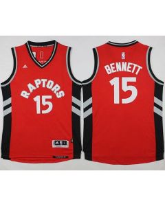 Raptors #15 Anthony Bennett Red Stitched NBA Jersey