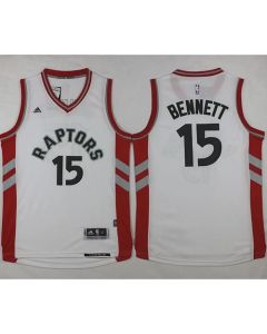 Raptors #15 Anthony Bennett White Stitched NBA Jersey