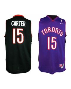 Raptors #15 Vince Carter Black/Purple Throwback Stitched NBA Jersey