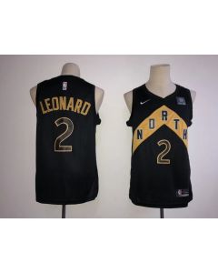 Raptors #2 Kawhi Leonard Black City Edition Swingman Stitched Jersey