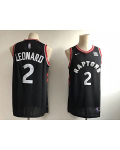 Raptors #2 Kawhi Leonard Black Swingman Stitched Jersey
