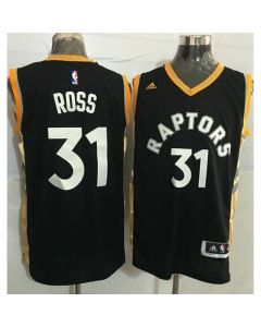 Raptors #31 Terrence Ross Black/Gold Stitched NBA Jersey