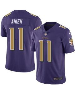 Ravens #11 Kamar Aiken Purple Men's Stitched NFL Limited Rush Jersey