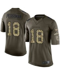 Ravens #18 Breshad Perriman Green Men's Stitched NFL Limited Salute to Service Jersey