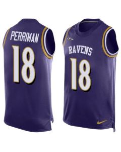 Ravens #18 Breshad Perriman Purple Team Color Men's Stitched NFL Limited Tank Top Jersey