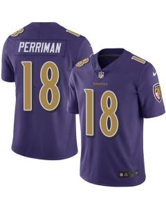 Ravens #18 Breshad Perriman Purple Youth Stitched NFL Limited Rush Jersey