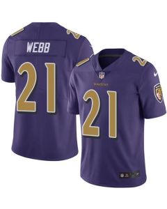 Ravens #21 Lardarius Webb Purple Men's Stitched NFL Limited Rush Jersey