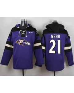 Ravens #21 Lardarius Webb Purple Player Pullover NFL Hoodie