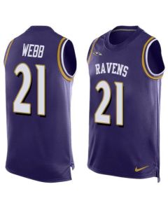Ravens #21 Lardarius Webb Purple Team Color Men's Stitched NFL Limited Tank Top Jersey