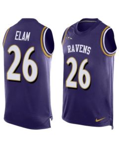 Ravens #26 Matt Elam Purple Team Color Men's Stitched NFL Limited Tank Top Jersey