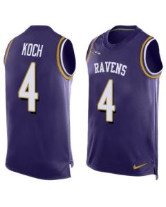 Ravens #4 Sam Koch Purple Team Color Men's Stitched NFL Limited Tank Top Jersey