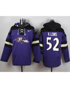 Ravens #52 Ray Lewis Purple Player Pullover NFL Hoodie