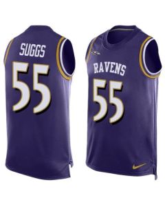 Ravens #55 Terrell Suggs Purple Team Color Men's Stitched NFL Limited Tank Top Jersey