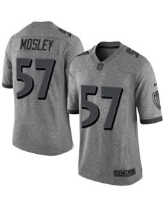 Ravens #57 C.J. Mosley Gray Men's Stitched NFL Limited Gridiron Gray Jersey