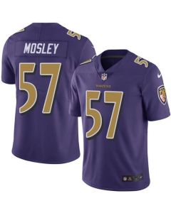 Ravens #57 C.J. Mosley Purple Men's Stitched NFL Limited Rush Jersey