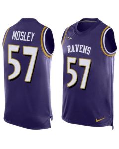Ravens #57 C.J. Mosley Purple Team Color Men's Stitched NFL Limited Tank Top Jersey