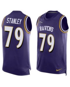 Ravens #79 Ronnie Stanley Purple Team Color Men's Stitched NFL Limited Tank Top Jersey