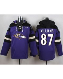 Ravens #87 Maxx Williams Purple Player Pullover NFL Hoodie