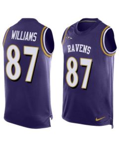 Ravens #87 Maxx Williams Purple Team Color Men's Stitched NFL Limited Tank Top Jersey