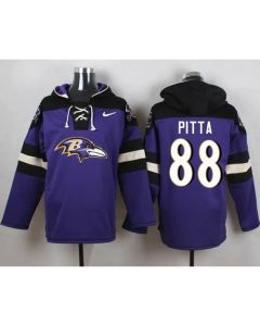 Ravens #88 Dennis Pitta Purple Player Pullover NFL Hoodie