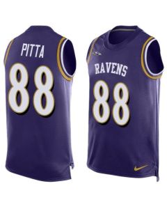 Ravens #88 Dennis Pitta Purple Team Color Men's Stitched NFL Limited Tank Top Jersey