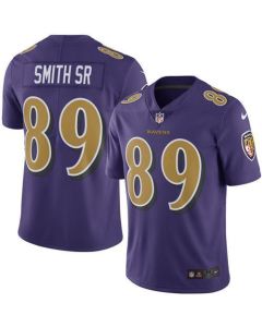 Ravens #89 Steve Smith Sr Purple Men's Stitched NFL Limited Rush Jersey