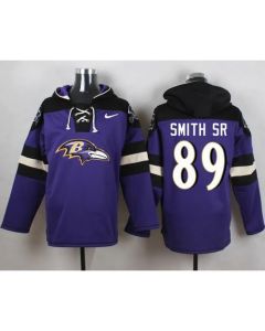 Ravens #89 Steve Smith Sr Purple Player Pullover NFL Hoodie