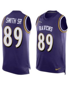 Ravens #89 Steve Smith Sr Purple Team Color Men's Stitched NFL Limited Tank Top Jersey