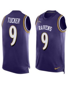 Ravens #9 Justin Tucker Purple Team Color Men's Stitched NFL Limited Tank Top Jersey
