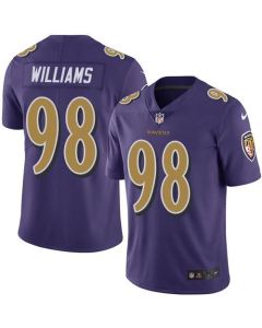 Ravens #98 Brandon Williams Purple Men's Stitched NFL Limited Rush Jersey