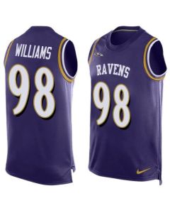 Ravens #98 Brandon Williams Purple Team Color Men's Stitched NFL Limited Tank Top Jersey