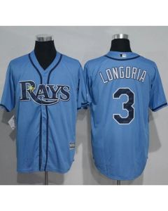 Rays #3 Evan Longoria Light Blue New Cool Base Stitched MLB Jersey
