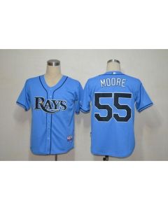 Rays #55 Matt Moore Light Blue Cool Base Stitched MLB Jersey