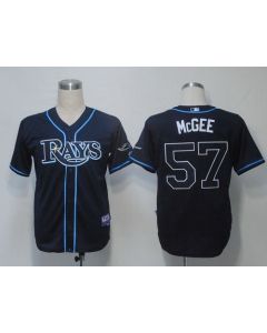 Rays #57 Jake Mcgee Dark Blue Cool Base Stitched MLB Jersey
