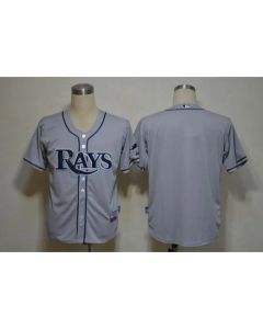 Rays Blank Grey Cool Base Stitched MLB Jersey