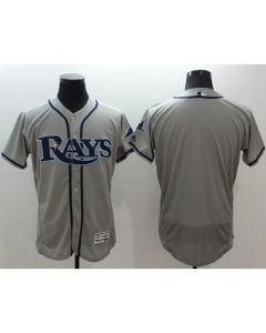 Rays Blank Grey Flexbase Authentic Collection Stitched MLB Jersey